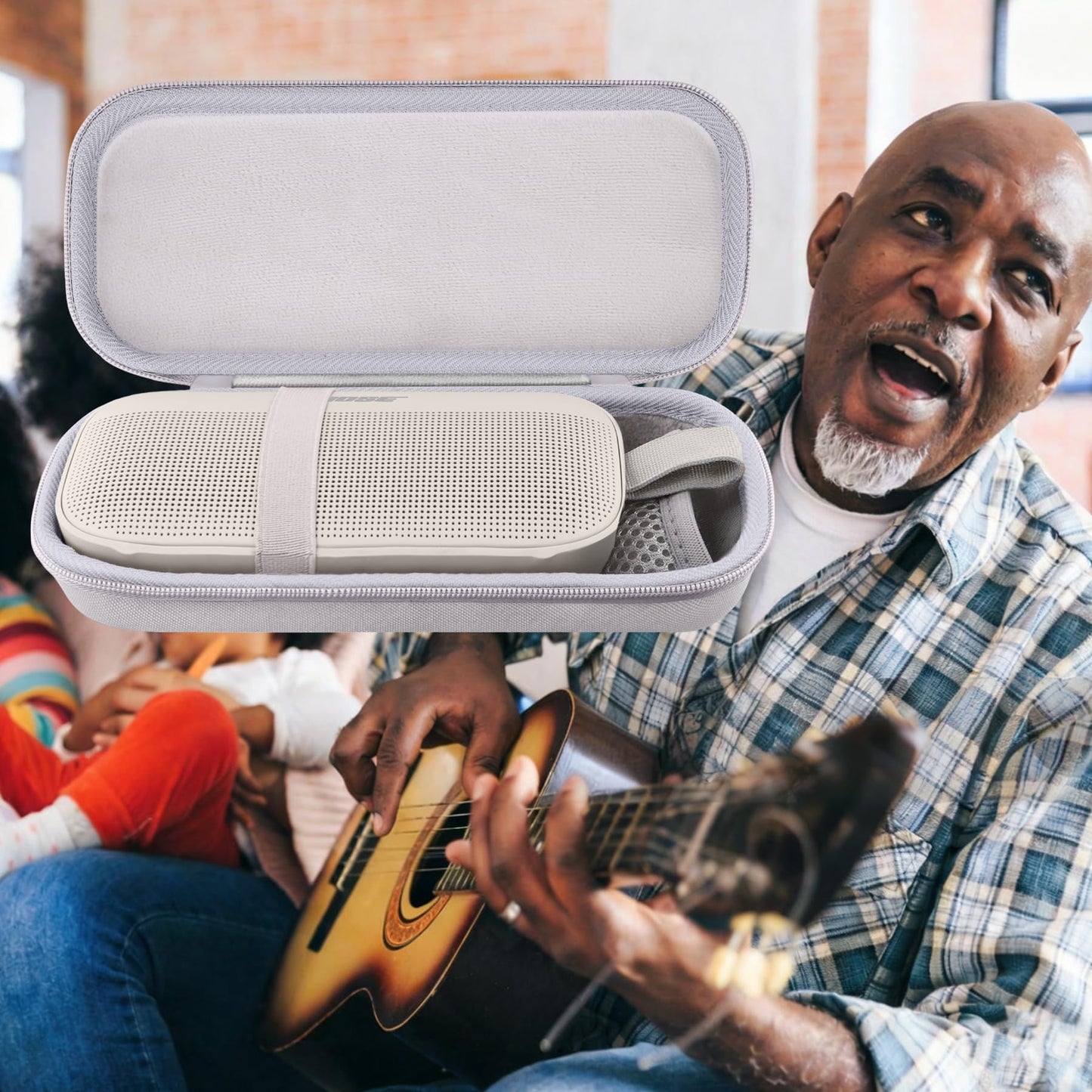 Aenllosi Hard Carrying Case Replacement for Bose New SoundLink Flex 2nd Gen/Bose SoundLink Flex Bluetooth Portable Speaker (White)
