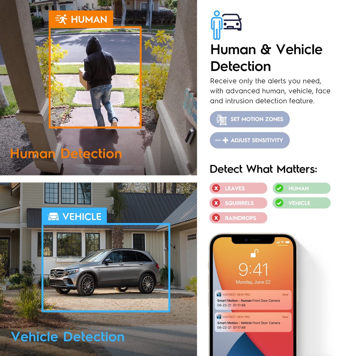 Amcrest Panoramic IP POE Camera, 180° Panoramic 4-Megapixel POE IP Dome Camera, Security Outdoor Camera, 50ft Nightvision, IVS Features and People