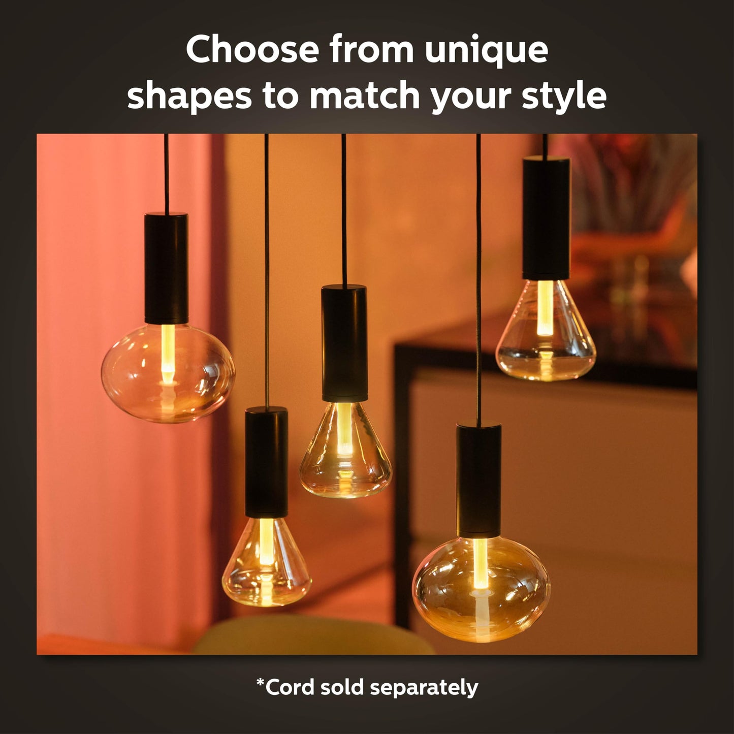 Philips Hue Lightguide Ellipse Smart LED Bulb, 1-Pack