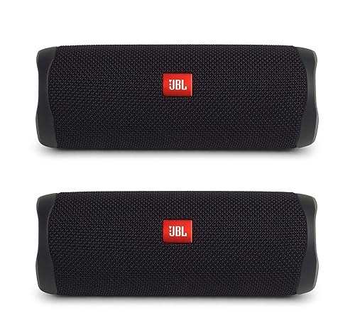 JBL Flip 5 Bundle, Black (Pack of 2)