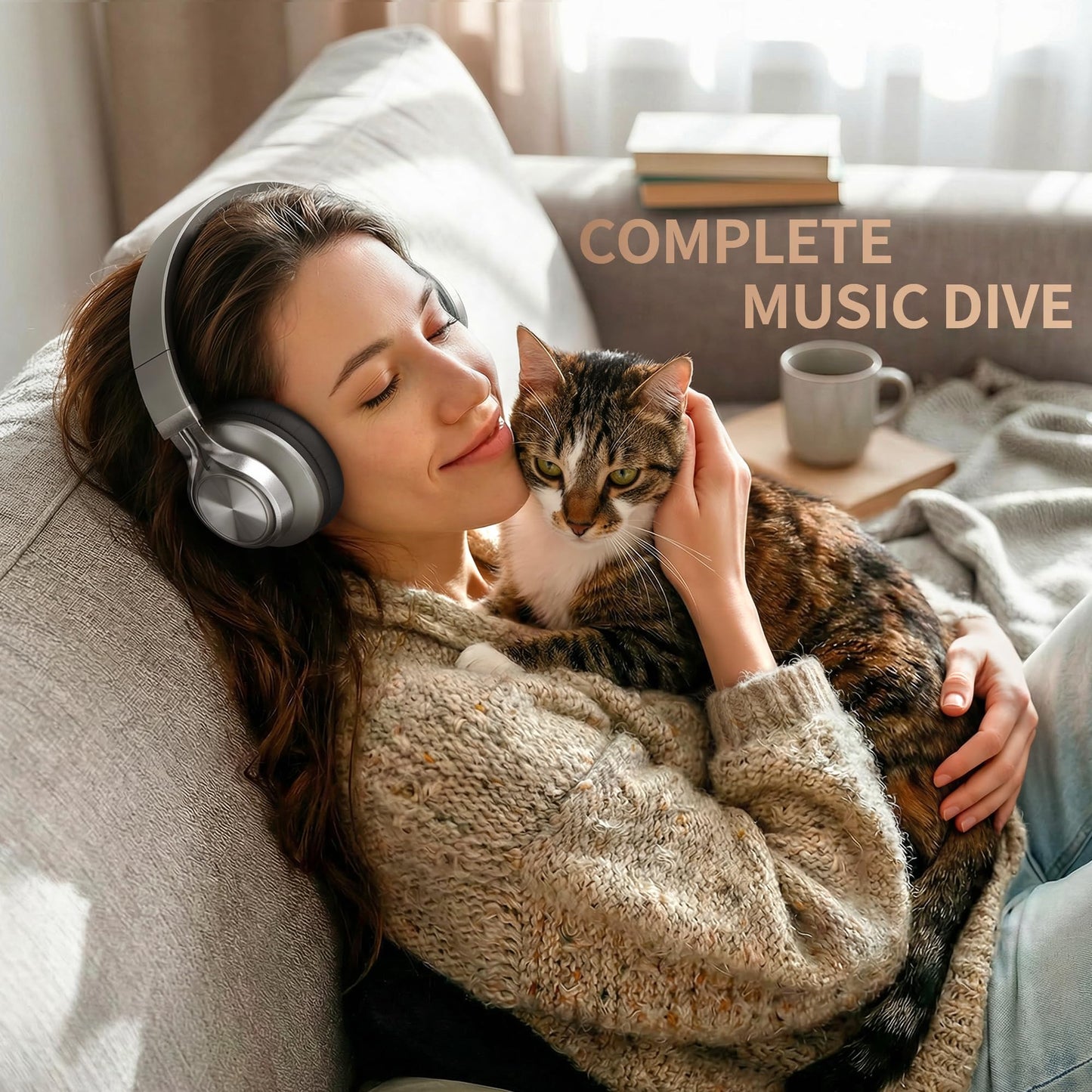 AILIHEN Wired Headphones with Mic and Volume Control, Noise Isolation Over Ear Headphones for Adults&Teens, Foldable, Adjustable, Soft, Braid 3.5mm