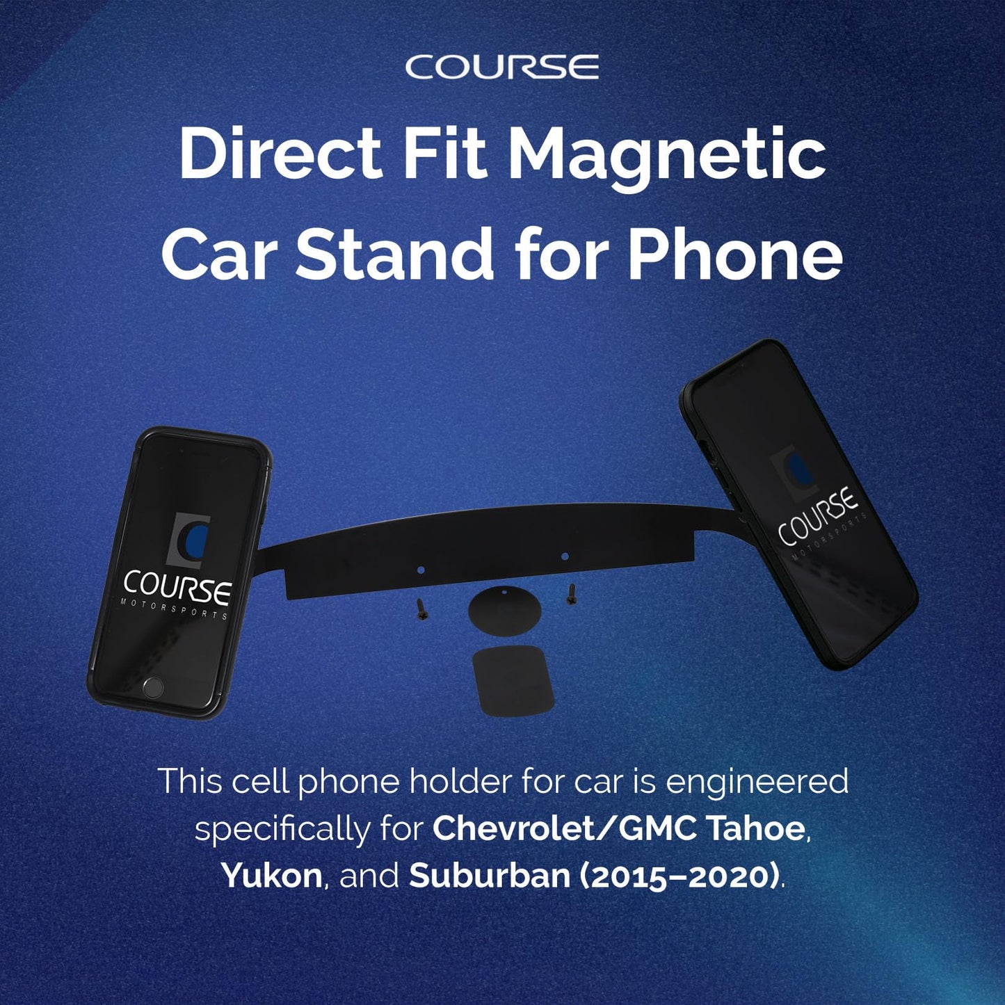 Course Motorsports DirectFit Magnetic Car Stand for Phone | OEM-Look Car Holder Mount | Compatible with Chevrolet/GMC Tahoe, Yukon, Suburban
