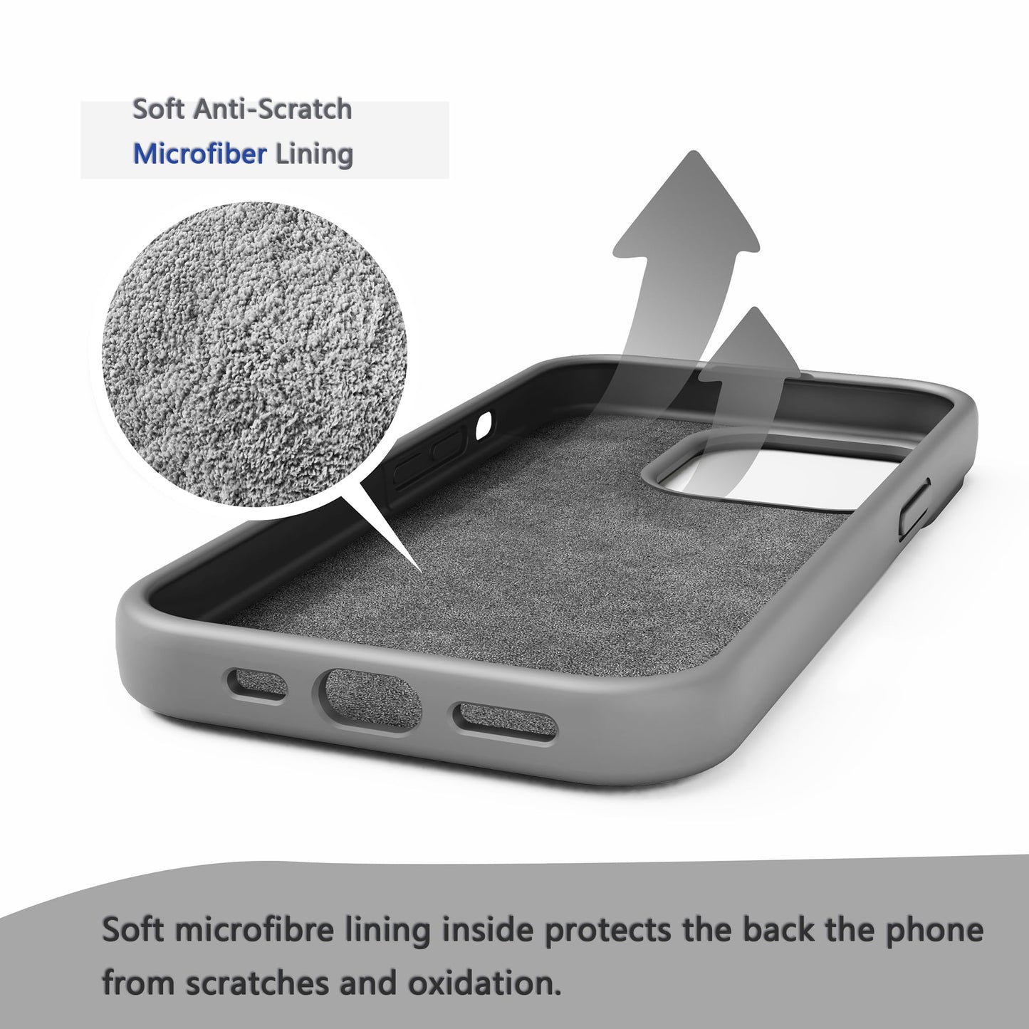 EUMADOVE for iPhone 11 Case, Premium Silicone Case with [Soft Anti-Scratch Microfiber Lining] Shockproof Protective Phone Case iPhone (Charcoal Gray
