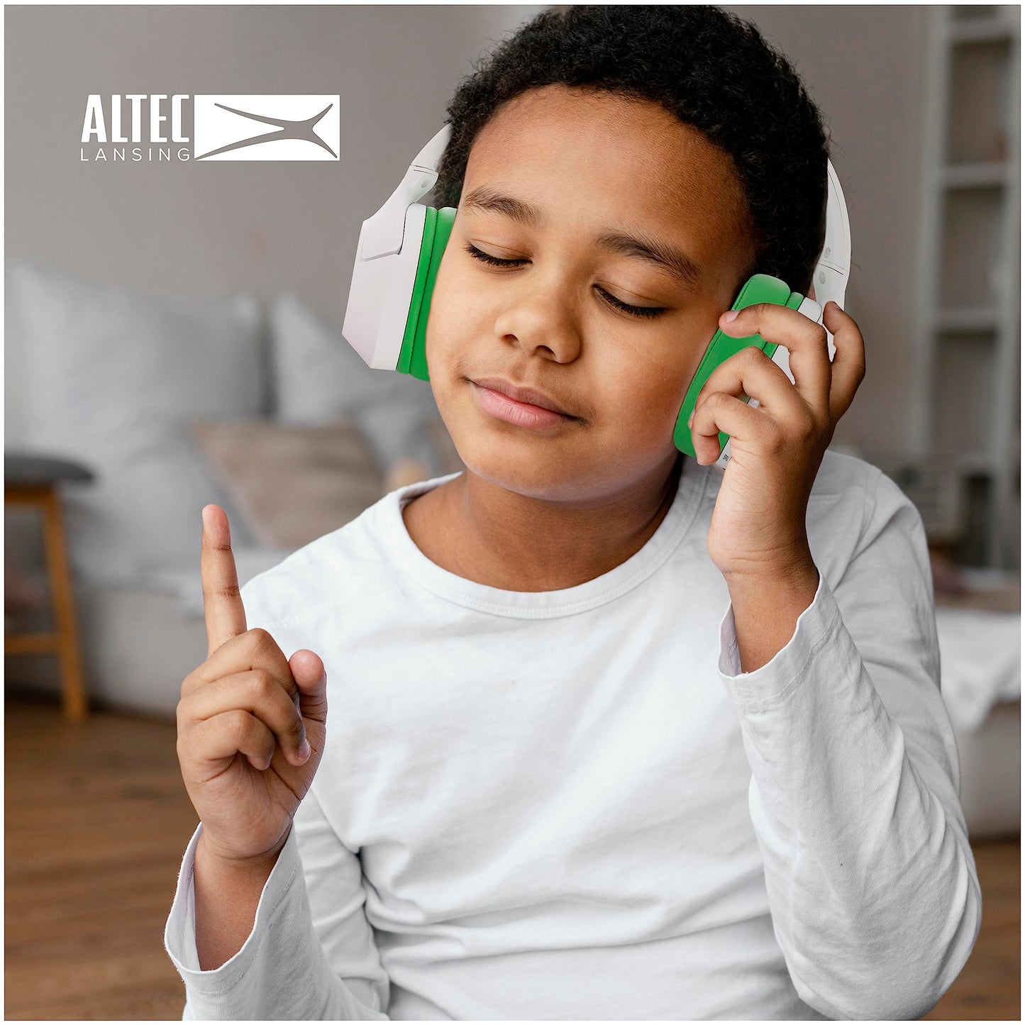 Altec Lansing Kid Safe Noise Cancelling Wireless Headphones 15H Battery, 85dB Volume Limit, Foldable Design Powerful Sound, Active Noise Cancellation