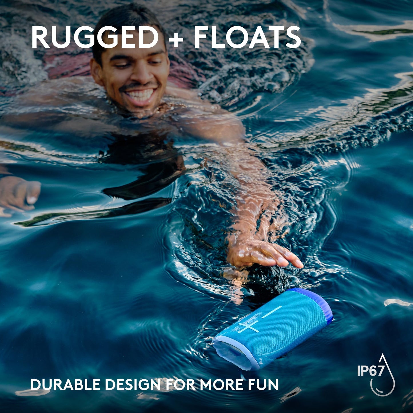 Ultimate Ears EVERBOOM Wireless Bluetooth Portable Speaker, Big Bass and Immersive 360-Degree Sound, Floatable Waterproof Speaker IP67, up to 20-Hour