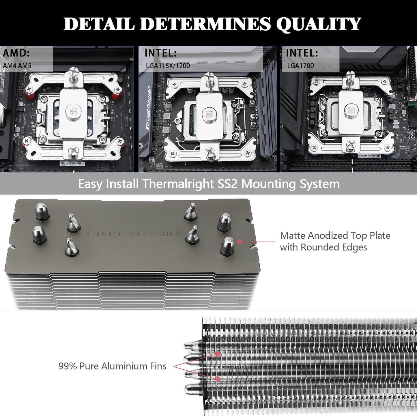 Thermalright Assassin Spirit 120 V2 Plus CPU Cooler - 4 Heat Pipes with AGHP Tech, 120mm PWM Double Fan, 154mm High, for AMD AM4 AM5/Intel