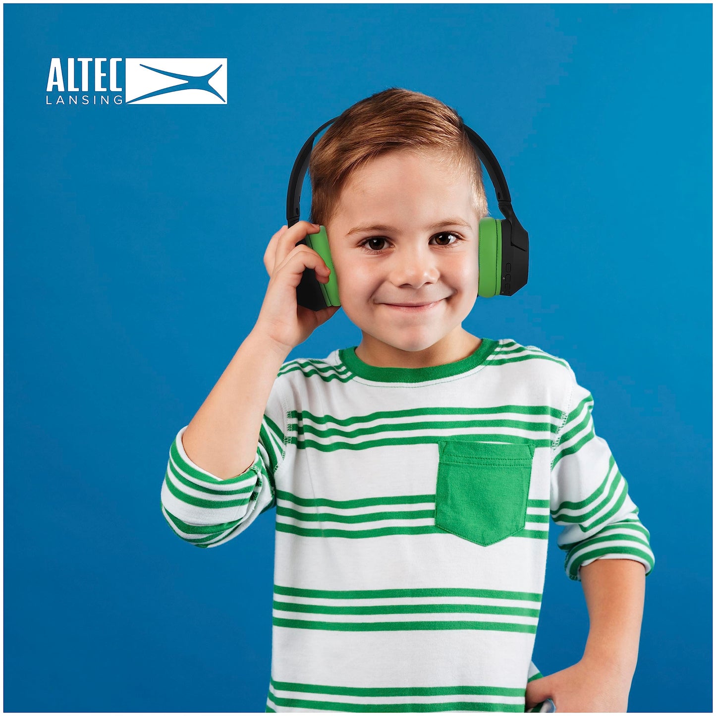 Altec Lansing Kid Safe Noise Cancelling Wireless Headphones 15H Battery, 85dB Volume Limit, Foldable Design Powerful Sound, Active Noise Cancellation