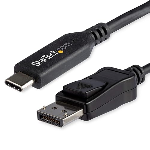 StarTech.com 3.3ft/1m USB C to DisplayPort 1.4 Cable - 8K/5K/4K USB Type-C to DP 1.4 Alt Mode Video Adapter Converter - HBR3/HDR/DSC - 8K 60Hz DP