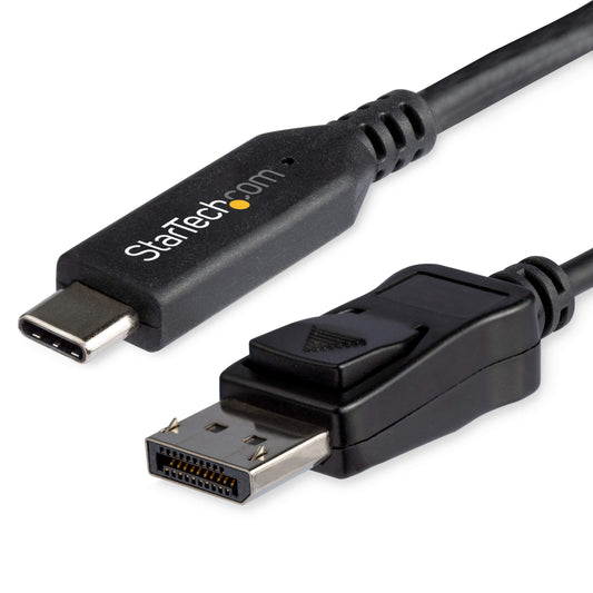 StarTech.com 3.3ft/1m USB C to DisplayPort 1.4 Cable - 8K/5K/4K USB Type-C to DP 1.4 Alt Mode Video Adapter Converter - HBR3/HDR/DSC - 8K 60Hz DP