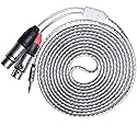 LyxPro Y-Cable 3.5mm TRS Male to 2 XLR Female Stereo Audio Y-Splitter Adapter Cable - 10 Feet