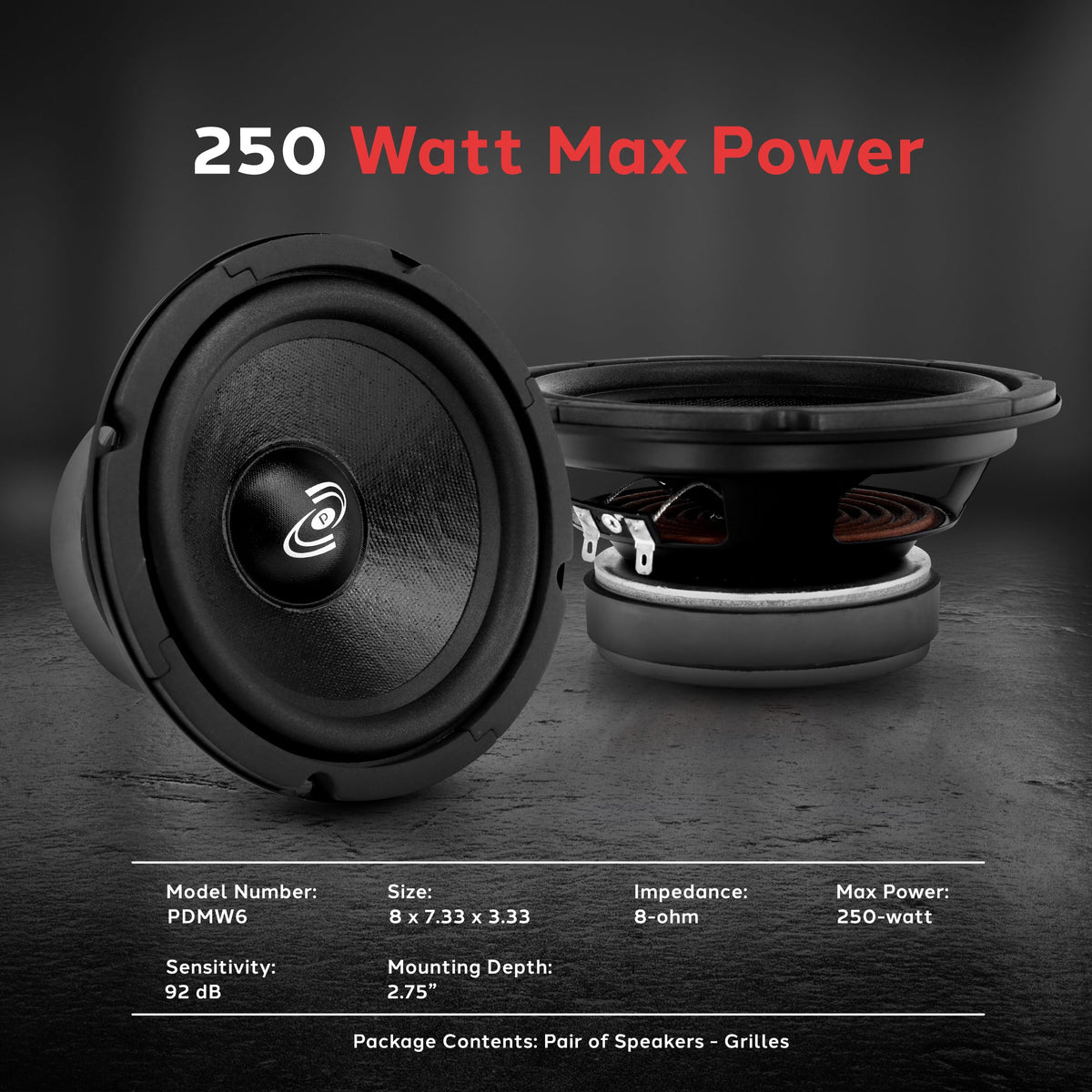 PYLE-PRO PDMW6 - 6.5'' High Performance Mid-Bass Woofer