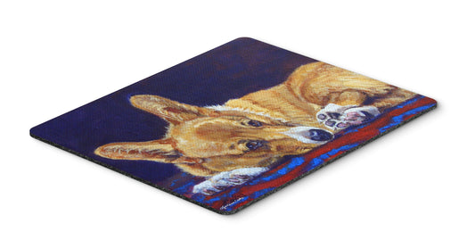 Caroline's Treasures 7320MP Corgi Blue Lonesome Mouse Pad, Hot Pad or Trivet for Home Office Gaming Working Computers Laptop Mouse Mat,Washable Large