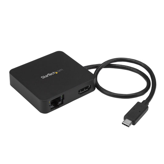 StarTech 4-in-1 USB-C Mini Dock, 4K HDMI, GbE, 5Gbps 3.0 Hub, USB-A/C