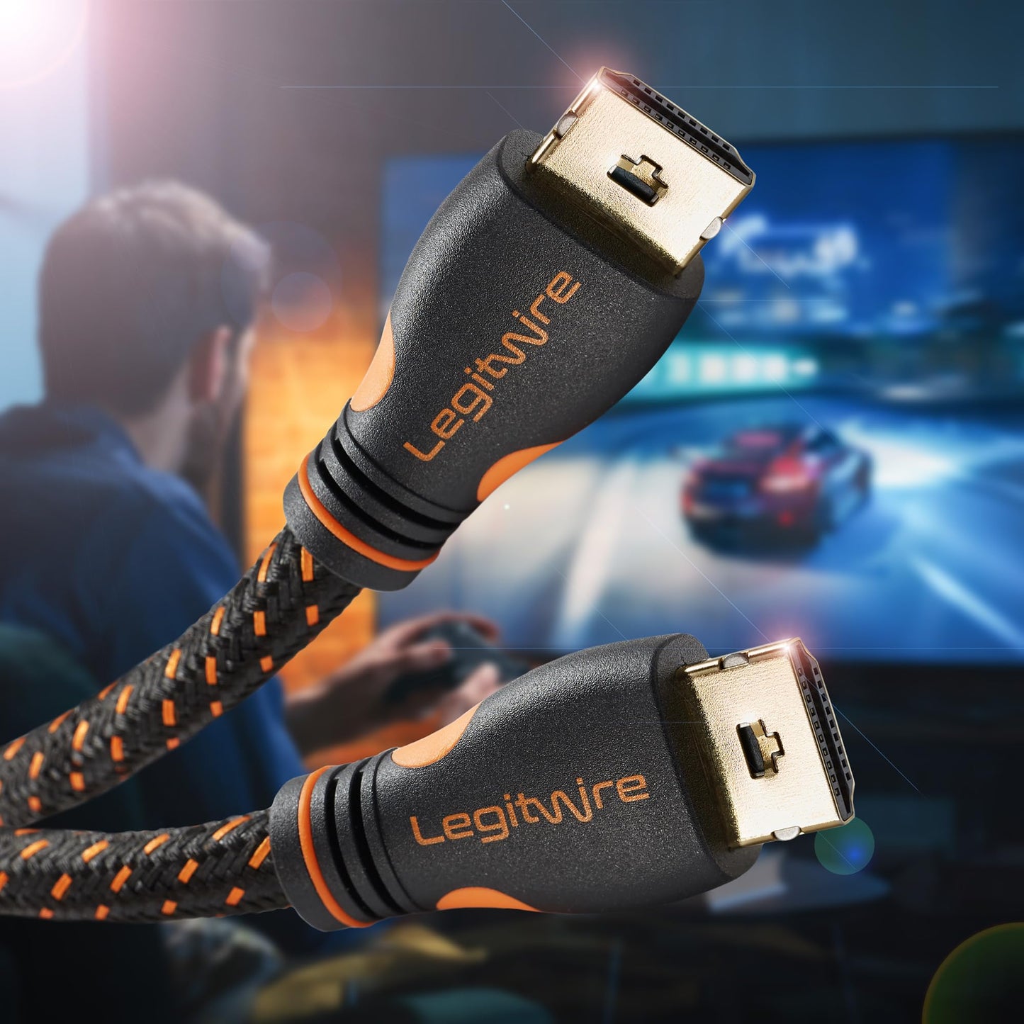 LegitWire 10 ft 4K High Speed HDMI Cable - 18Gbps HDMI 2.0 (4K @ 60hz HDR UHD 4:4:4 Chroma) - Ethernet - Locking Head - Deep Color Ultra HD with ARC