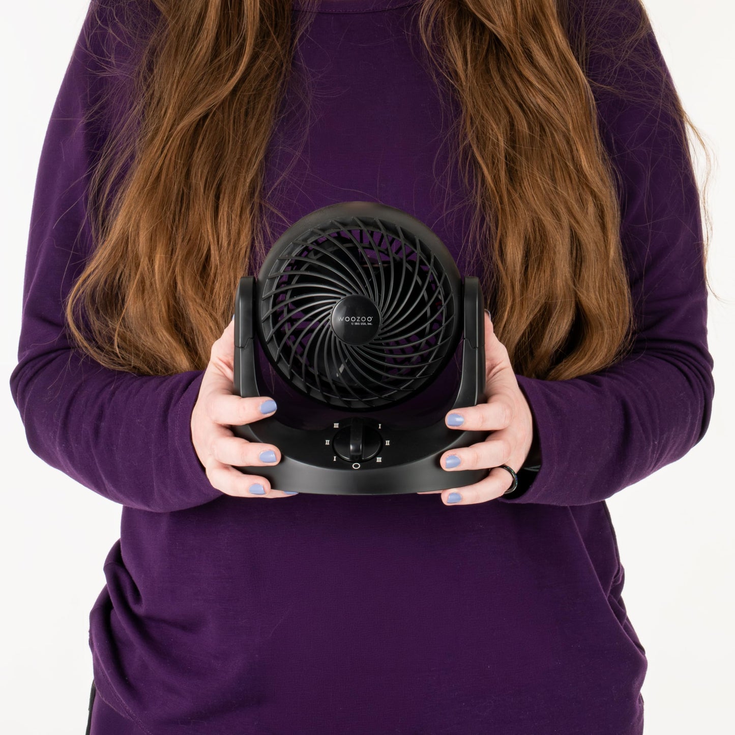 IRIS USA WOOZOO Mini Desk Fan, Dorm Bedside Office, Quiet, 112° Tilt, Black
