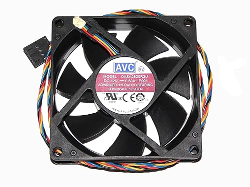 DELL 9DVNN Optiplex 790 990 SFF Case Fan,AVC 8020 DASA0820R2U 12V 0.6A 4Wire Cooling Fan