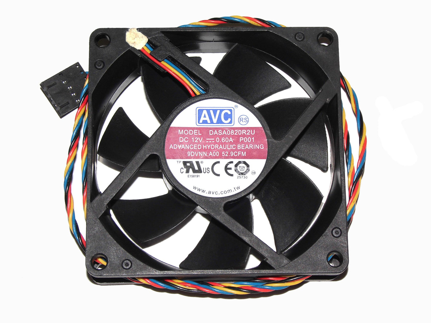 DELL 9DVNN Optiplex 790 990 SFF Case Fan,AVC 8020 DASA0820R2U 12V 0.6A 4Wire Cooling Fan
