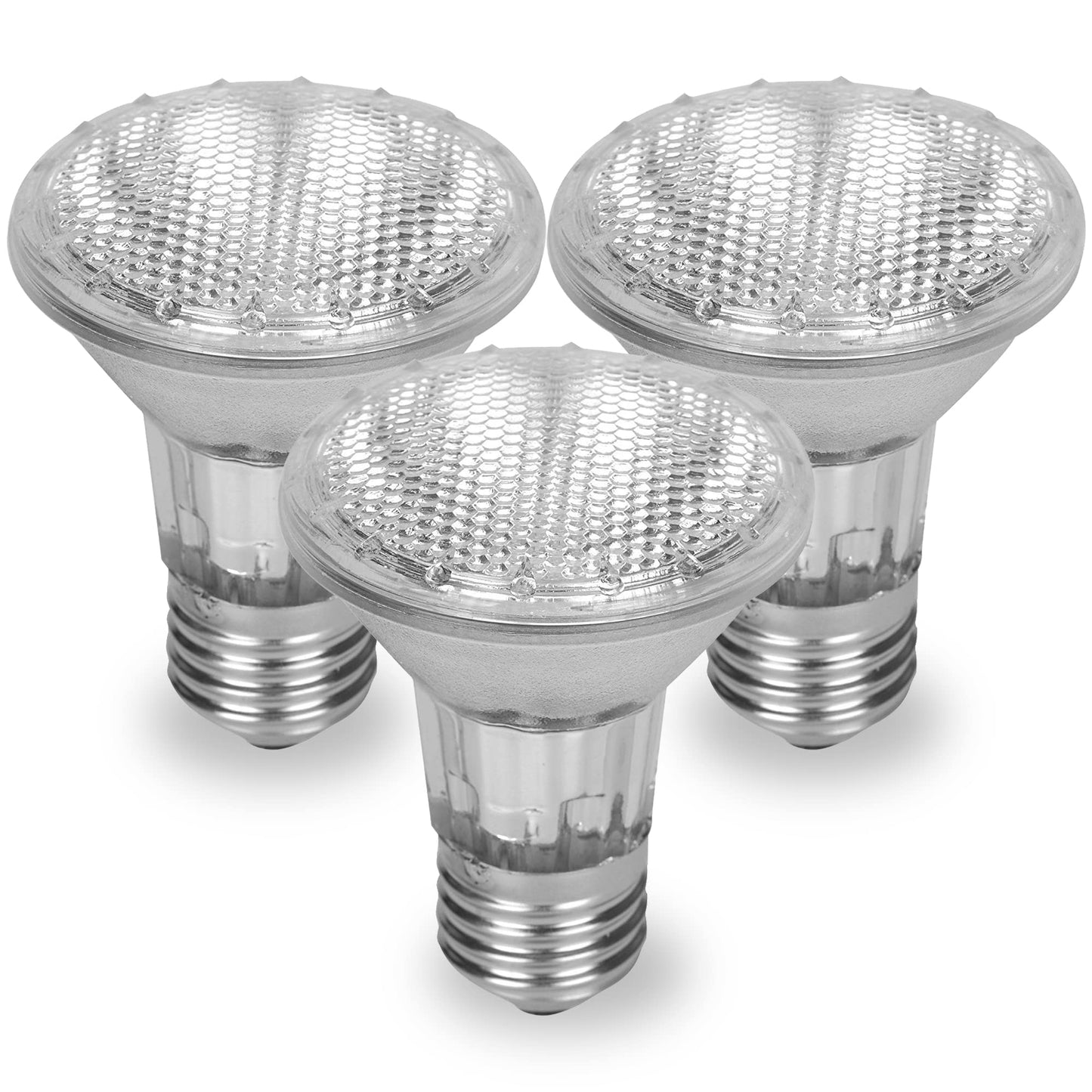 Par 20 3 Pack FL25 50PAR20/FL 50 Watt Halogen Spot Light Bulb Replacement 120V 130V Base Flood Beam Lighting Range Hood Oven PAR20 Reflector Bulbs