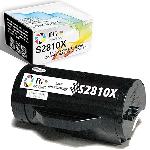 TG Imaging Compatible S2810X Toner Cartridge Replacement for Dell S2810DN 2810DN S2810 S2810 2810X H815DW S2810DN S2815DN Laser Printer (593-BBMF