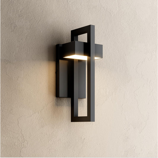 MOD LIGHTING Terri Wired LED Outdoor Sconce Lights (1-Pack), 14" Water Resistant Outdoor Wall Lights, 3000K Warm White Exterior Sconces for Patio