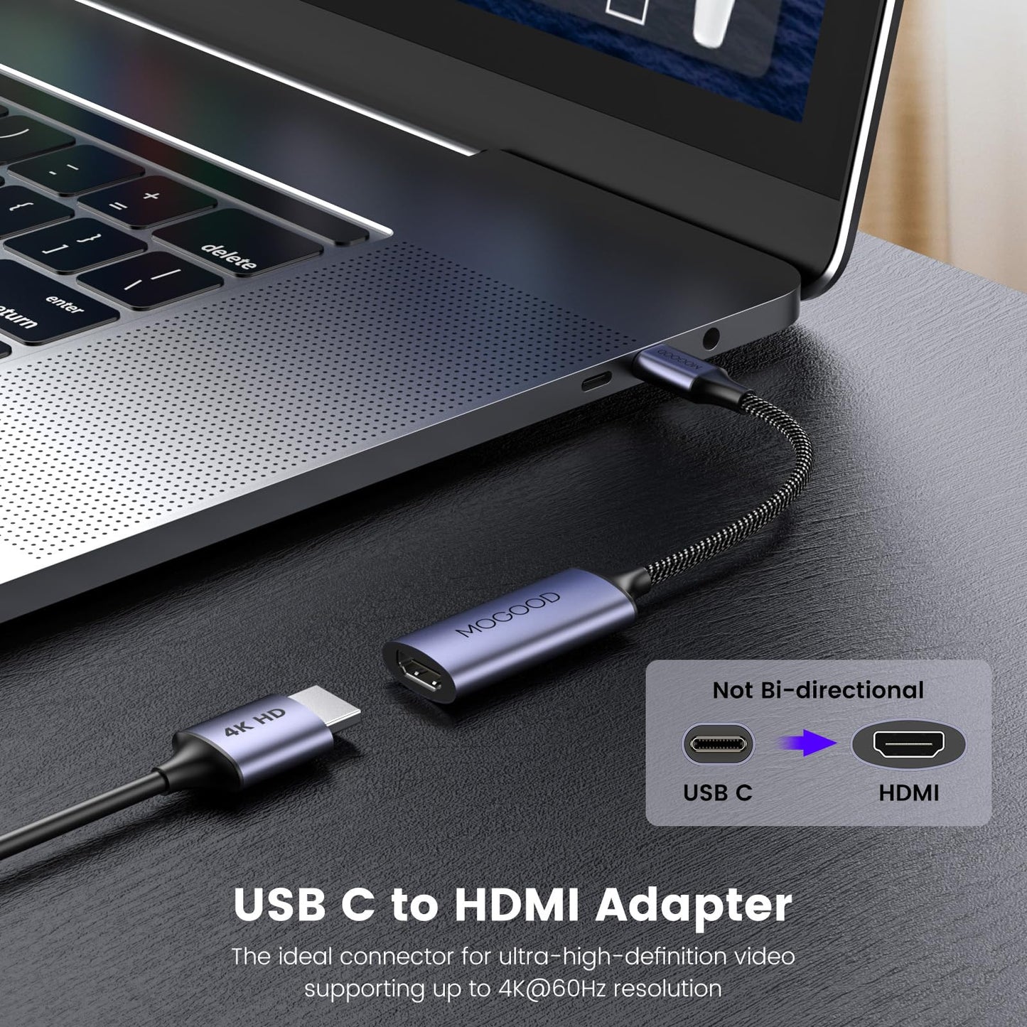 MOGOOD USB C to HDMI Adapter 4K@60Hz