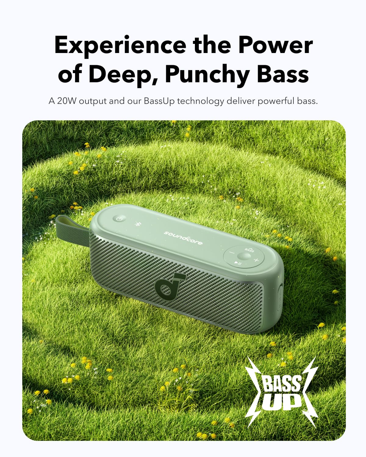 Soundcore Motion 100 Portable Speaker, Bluetooth Speaker with Wireless Hi-Res, 2 Full Range Drivers for Stereo Sound, Ultra-Portable Design