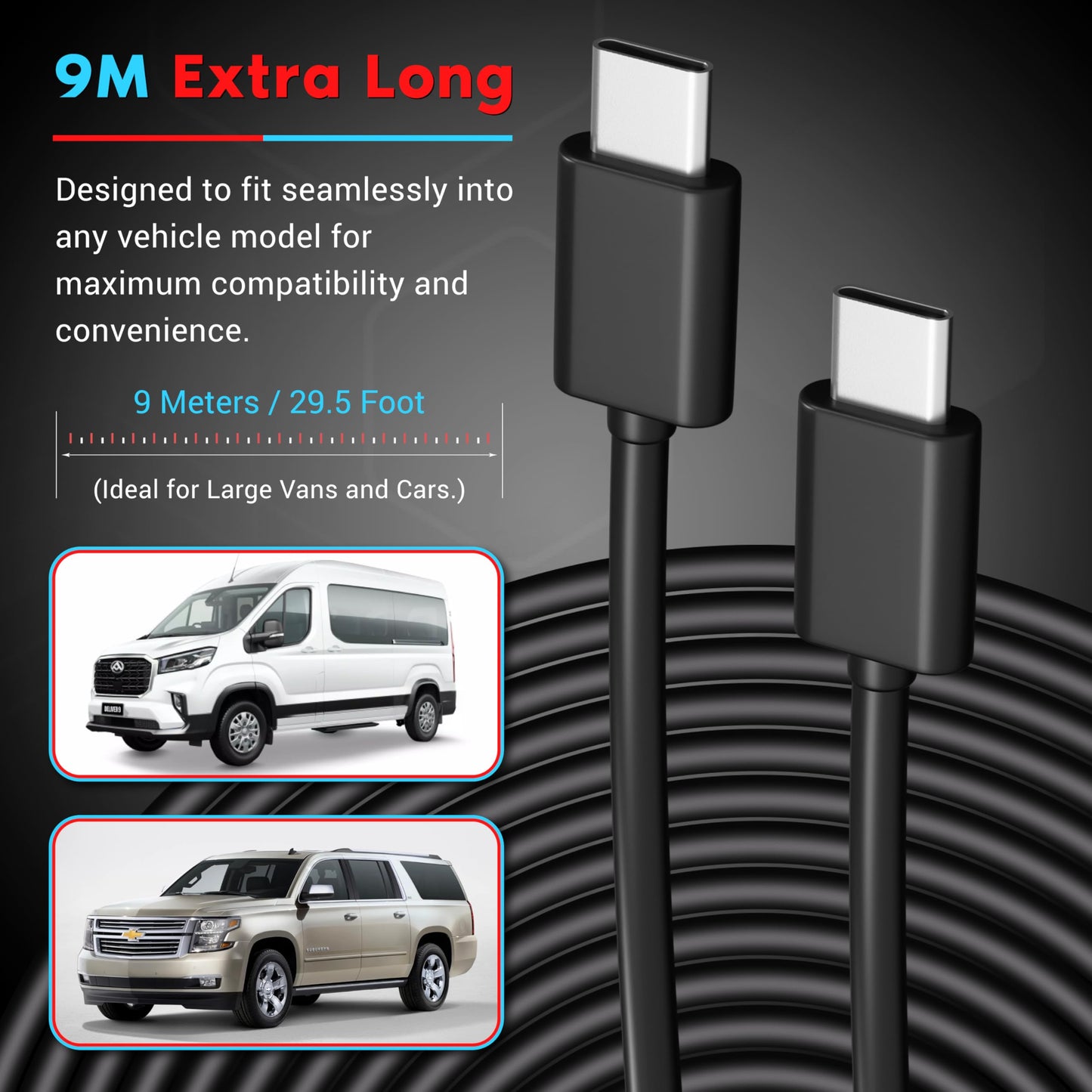ROVE Ultimate 9M Rear Camera Cable for R2-4K Dual