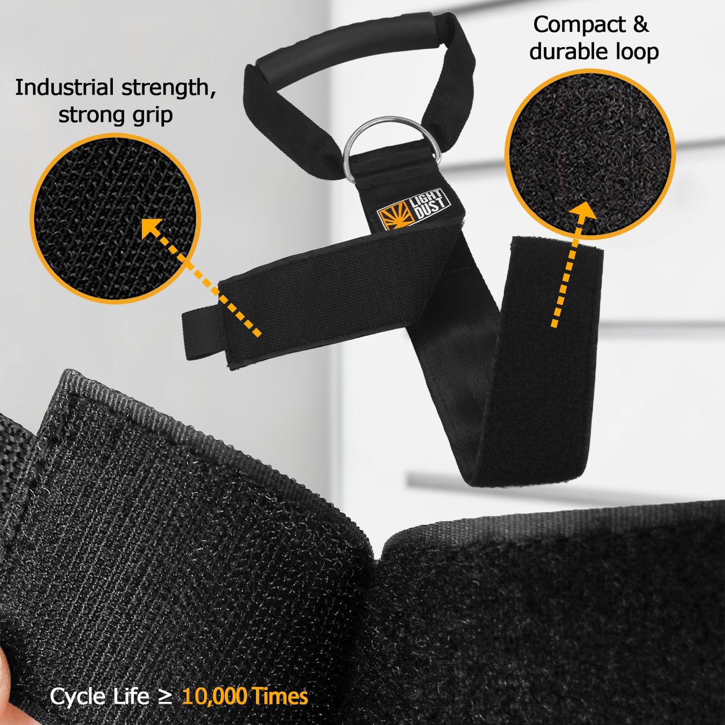 Hanging Extension Cord Holder - 4Pack 22" 35" Handle Wrap Straps with S Hooks Heavy Duty Garage Organizer Tool Hangers - Garden Hose Power Electrical