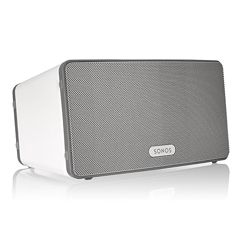 Sonos Play:3 - Mid-Sized Wireless Smart Home Speaker for Streaming Music, Amazon certified and Compatible with Alexa. (White) (Renewed) (Renewed)