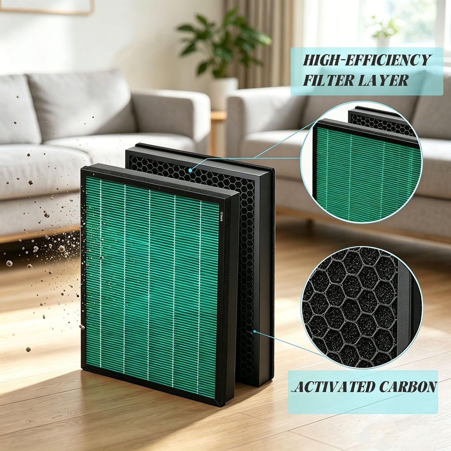 400/400S Replacement Filter for Coway Airmega Max2 400 400S 400(G) 400S(G) Air Purifier,AP-2015-FP,1 Pack