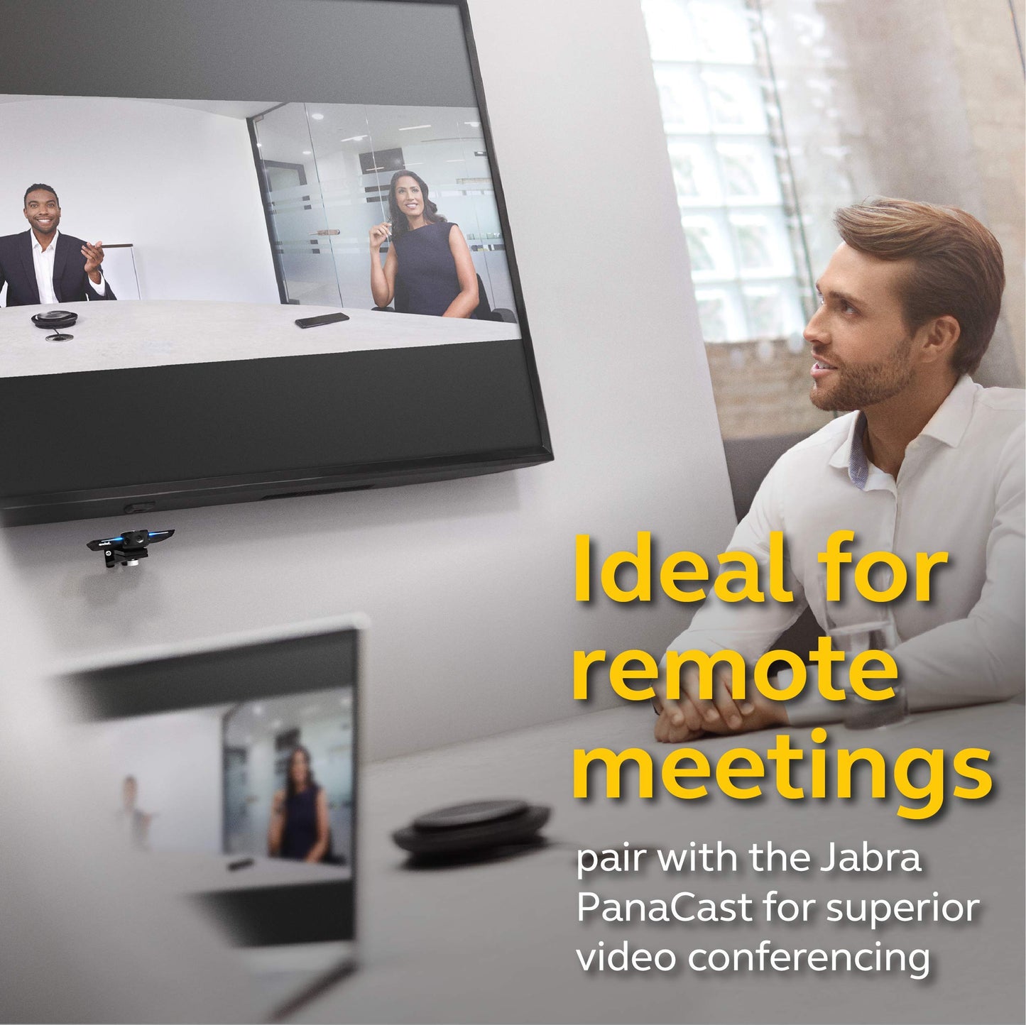 Jabra Speak 750 Bluetooth Speaker System 7700309 (Renewed)