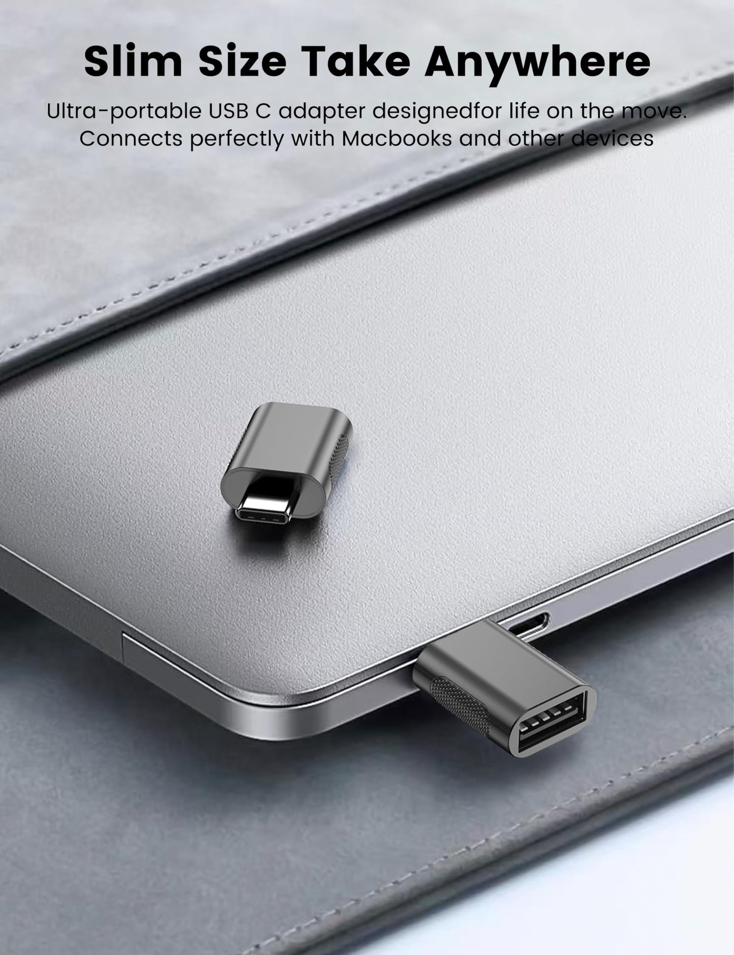 POHFP USB C Adapter (4 Pack), Type C Male to USB Female Connector, USB 3.0 Female to Thunderbolt 4/3 Adapter Compatible with MacBook Pro, Chromebook…