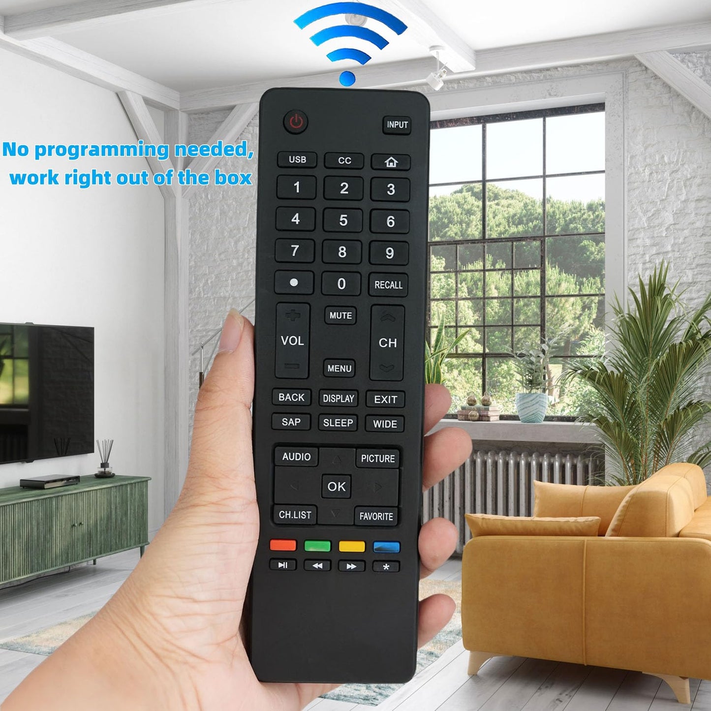 Universal Replacement Remote Control Compatible for Haier 24E2000 32E3000 32F2000 LE32F2220 40E2500 48DR3505 50E3500 TV
