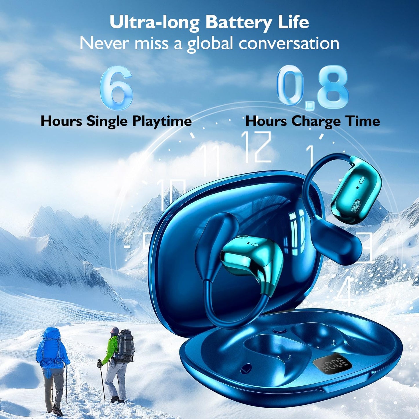 AI Real-Time Translation Earbuds | 2025 AI Translator Device with 144 Languages for iOS/Android | 3 in 1 Wireless Earbuds…