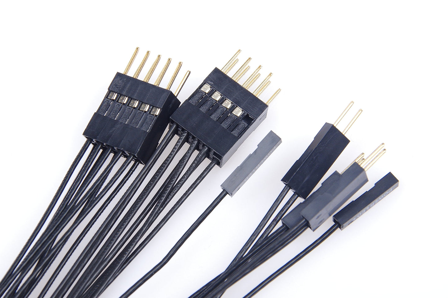 LM YN Motherboard Extension Cable Set 22AWG Silver Plating Cord Gold-Plated Plug Six Kinds POWE LED HDD LED Power SW Reset SW HD Audio Front USB