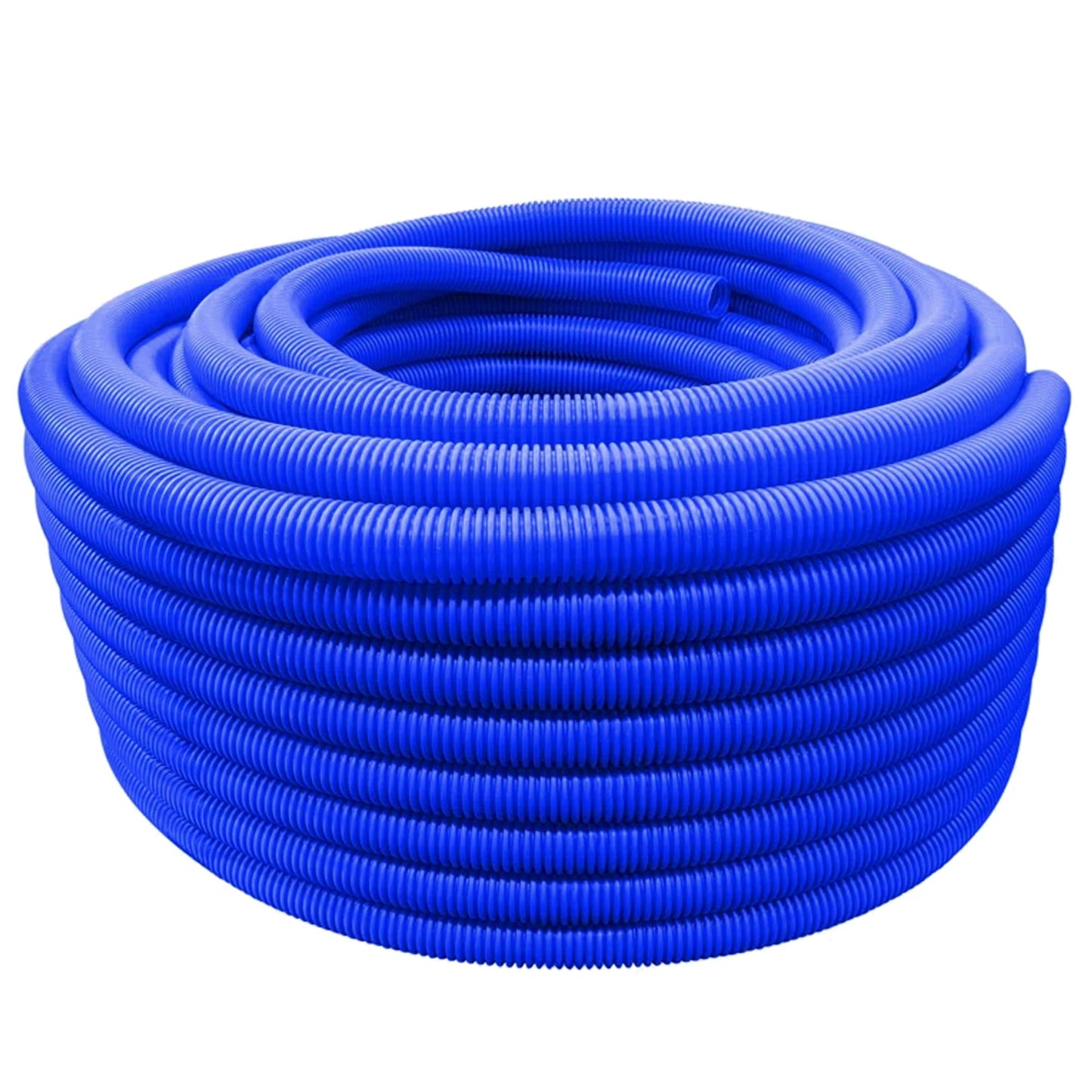 Flexible Polyethylene HDPE Non-Split Corrugated Wire Loom Tubing (Blue, 1-1/2" Dia. x 100 ft)