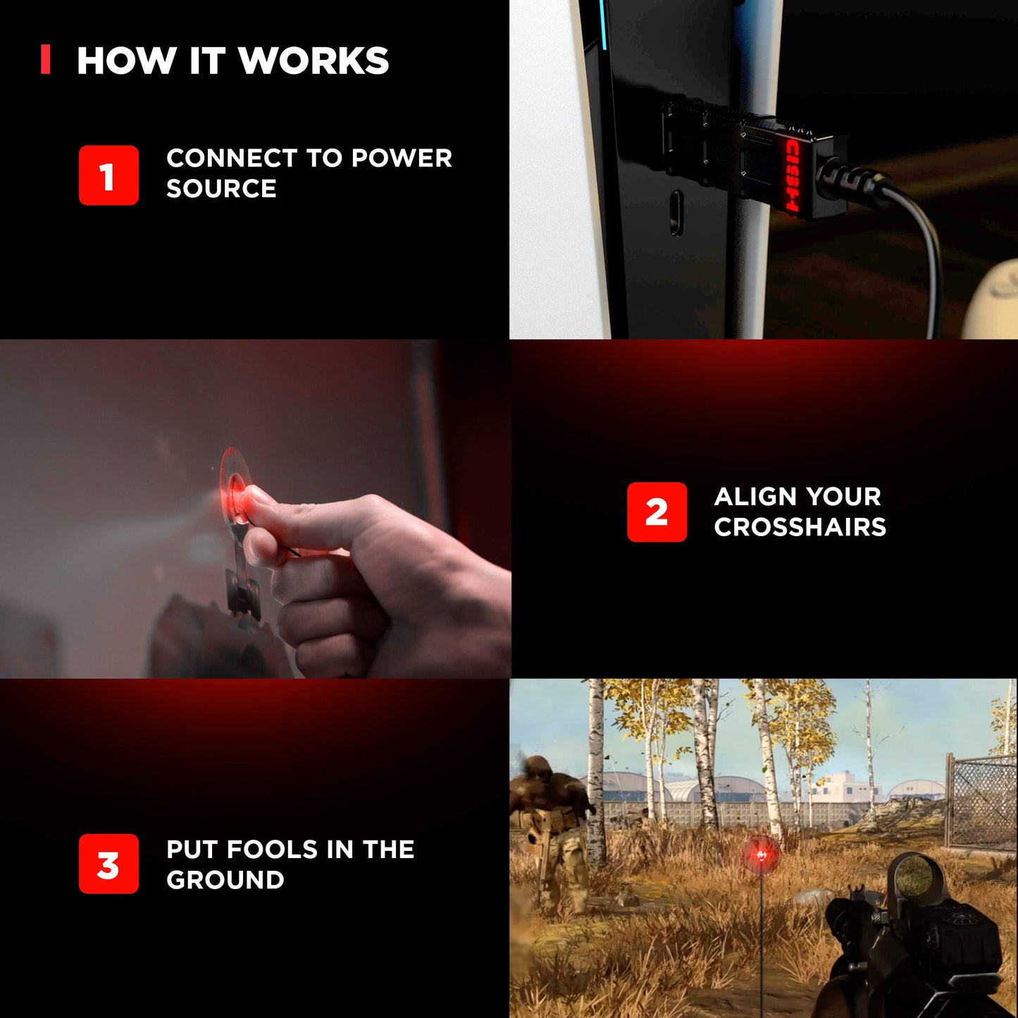 Hipshotdot PRO Color and Brightness Control Dot LED Aim Assist Mod for Gaming TV Compatible with Xbox, PlayStation, Nintendo and PC - Works with All