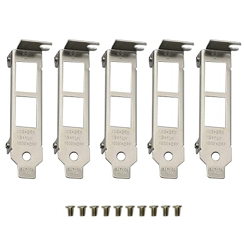 BestParts 5pcs Generic Short Low Profile Brackets for Intel X540-T2 X710-T2L X710AT2 with Screws