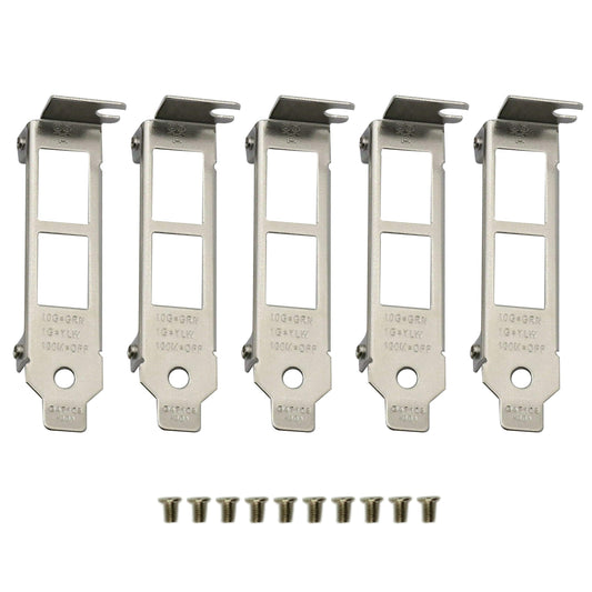 BestParts 5pcs Generic Short Low Profile Brackets for Intel X540-T2 X710-T2L X710AT2 with Screws