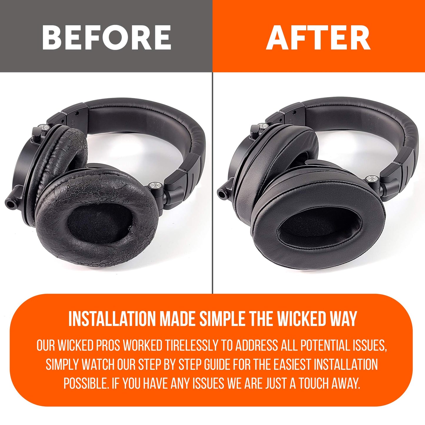WC Wicked Cushions PadZ - Thick & Soft Ear Pads for ATH M50X / M40X / SteelSeries Arctis/HyperX Cloud & Alpha/Logitech G Pro X/Compatible with Over 50