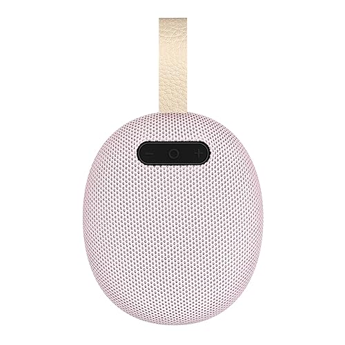 uodong Portable Bluetooth Speakers, Wireless Speakers with 5W Clear Sound, 6H Playback Time, TF-Card Input, Built-in Battery (Pink)