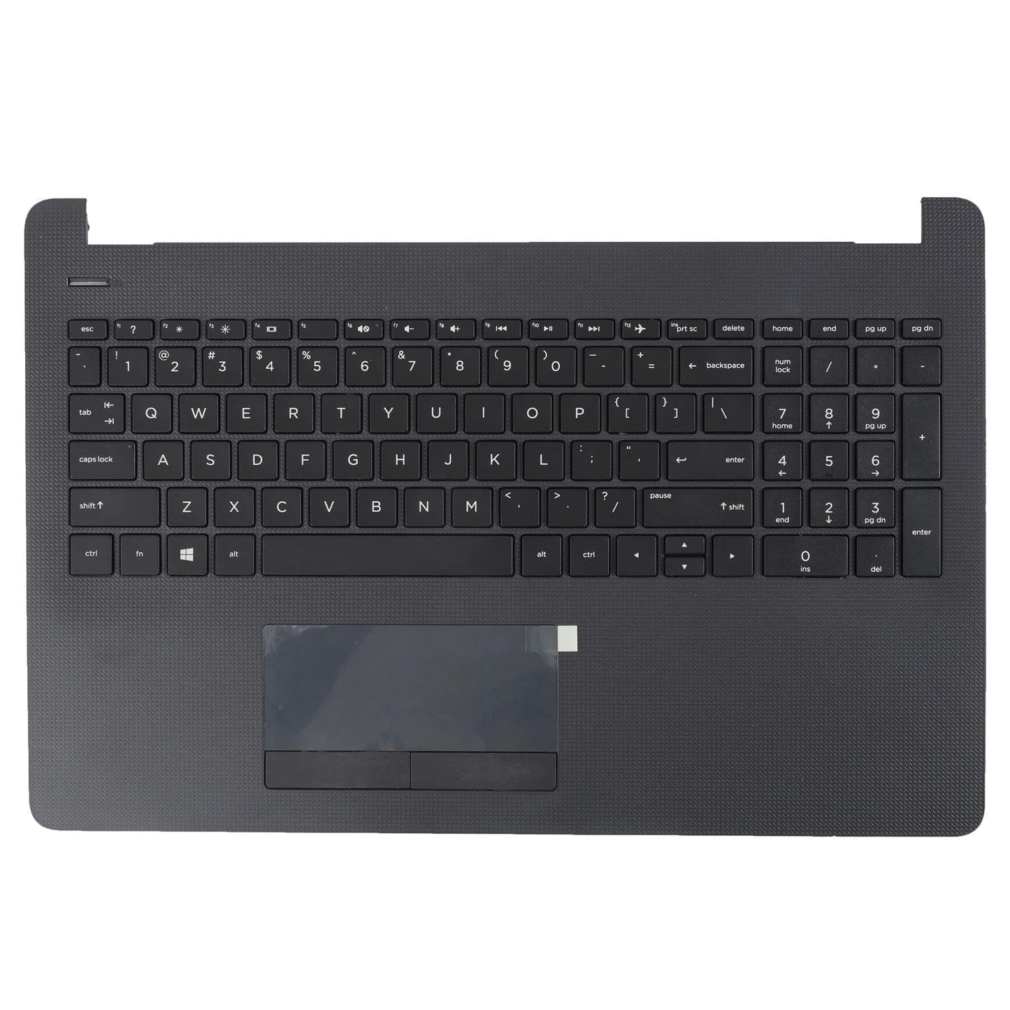 RenBang Tech Replacement for HP 250 255 256 G6 15-BS 15-BW Notebook Upper Case Palmrest Touchpad Keyboard Assembly 929906-001 AP204000E20 Grey