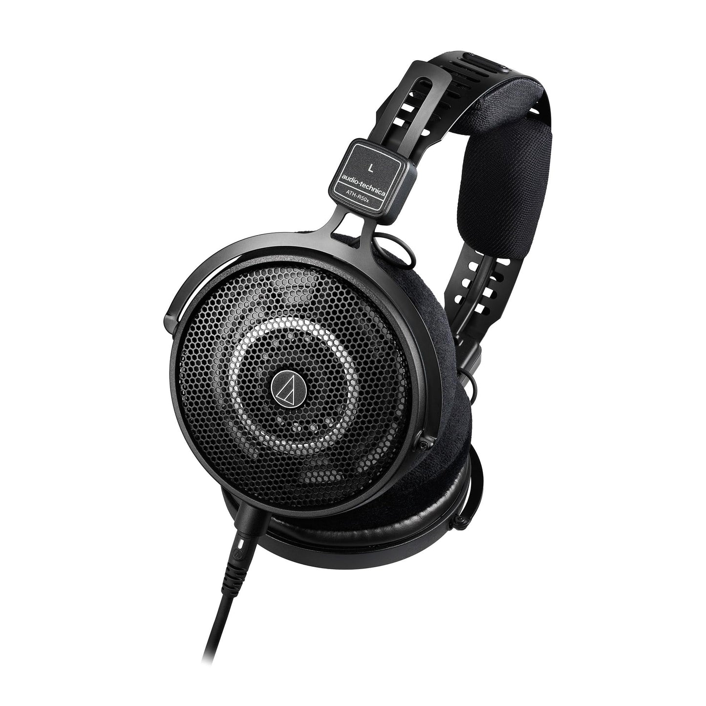 Audio-Technica ATH-R50X Professional Open-Back Reference Headphones - Black Bundle with Case, Stand, Cable, and Austin Bazaar Polishing Cloth
