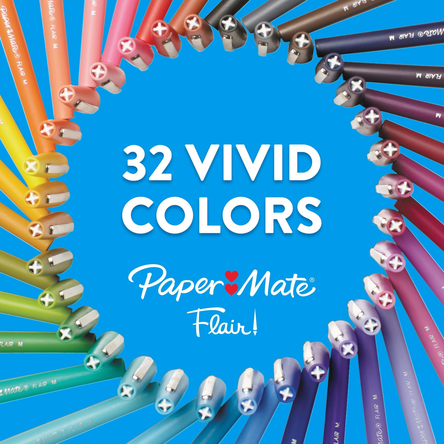 Paper Mate Flair Felt Tip Pens, Medium Point (0.7mm), Black, 12 Count - Teacher Supplies, Journaling, Note-Taking, Writing