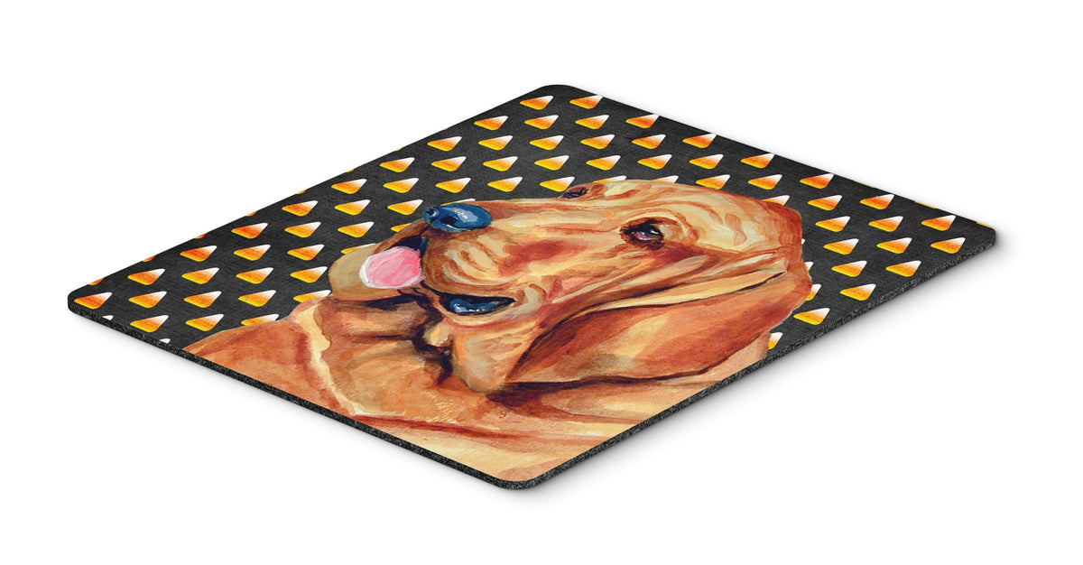 Caroline's Treasures LH9072MP Bloodhound Candy Corn Halloween Portrait Mouse Pad, Hot Pad or Trivet for Home Office Gaming Working Computers Laptop