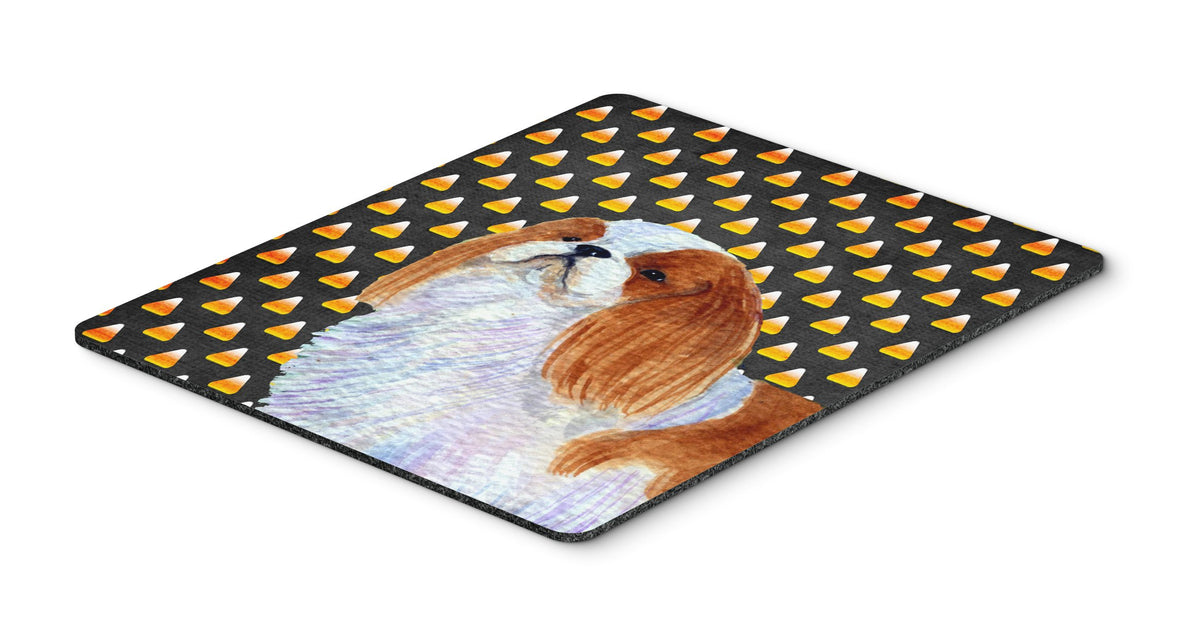 Caroline's Treasures SS4300MP English Toy Spaniel Candy Corn Halloween Portrait Mouse Pad, Hot Pad or Trivet for Home Office Gaming Working Computers