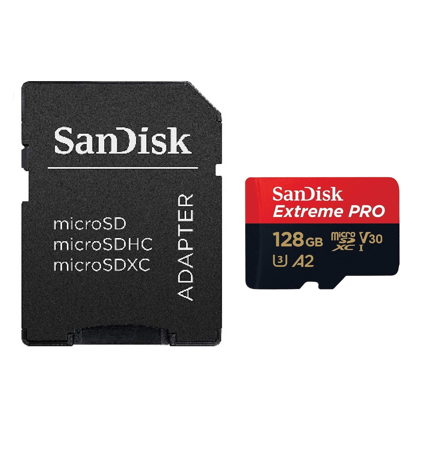 SanDisk 128GB Extreme Pro Micro SD Memory Card Works with GoPro Action Camera Hero 12 Black (SDSQXCD-128G-GN6MA) Bundle with Everything But Stromboli