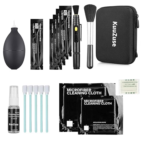 KuuZuse Professional DSLR Camera Cleaning Kit with APS-C Cleaning Swabs, Microfiber Cloths, Camera Cleaning Pen, for Camera Lens, Optical Lens