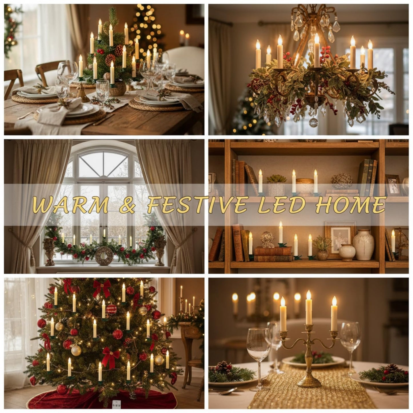 Flameless LED Taper Candles with Clips, 4” Battery Operated Window Candles with Remote Timer Mini LED Chandelier Candlesticks for Home Decor Wedding