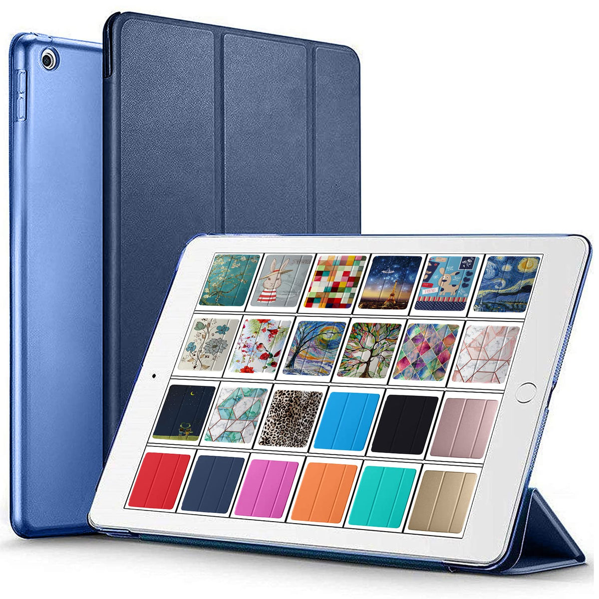 DuraSafe Cases for iPad Air 2 2014 9.7 Inch [ Air 2nd Gen ] A1567 A1566 MGLW2LL/A MGL12LL/A MH0W2LL/A MGKM2LL/A UltraSlim Smart Cover with Translucent